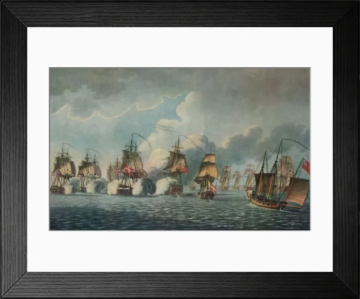 Framed Print : Capture of the Freja, c1805 Framed Print : Capture of the Freja, c1805