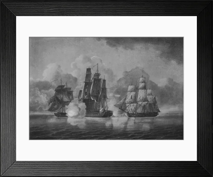 Framed Print : Capture of the Pallas, c1801. Artist: William Anderson Framed Print : Capture of the Pallas, c1801. Artist: William Anderson