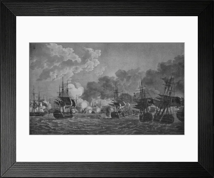 Framed Print : Nelson at Copenhagen, c1801. Artist: Dominic Serres Framed Print : Nelson at Copenhagen, c1801. Artist: Dominic Serres