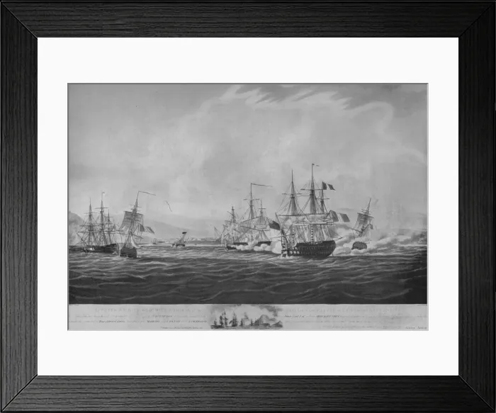 Framed Print : Gallant Defence of the Centurion, c1805. Artist: John Francis Sartorius Framed Print : Gallant Defence of the Centurion, c1805. Artist: John Francis Sartorius