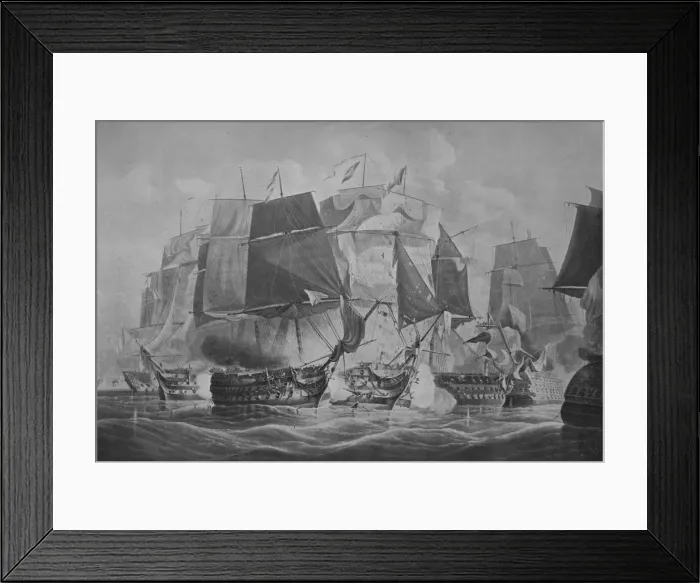 Framed Print : Trafalgar, c1806. Artist: William John Huggins Framed Print : Trafalgar, c1806. Artist: William John Huggins