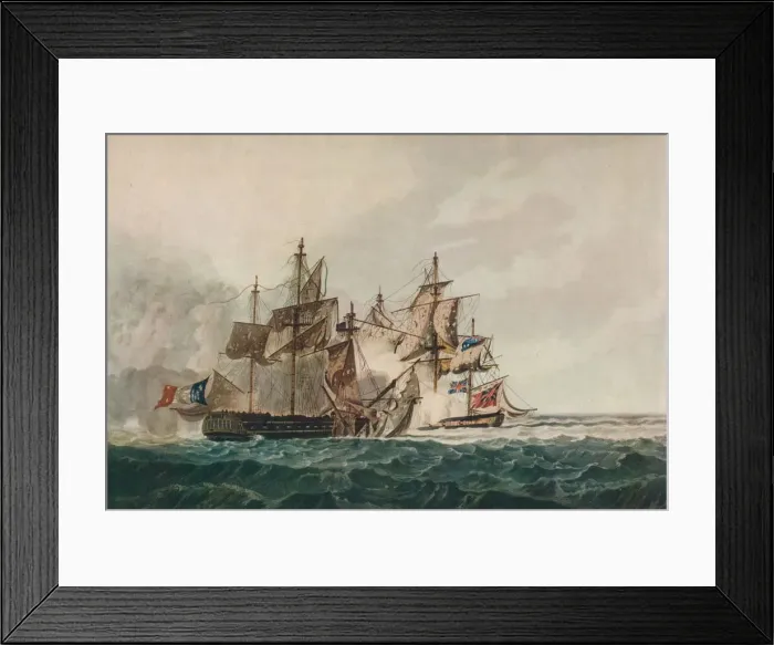 Framed Print : Capture of the Furieuse, c1810. Artist: George Webster Framed Print : Capture of the Furieuse, c1810. Artist: George Webster