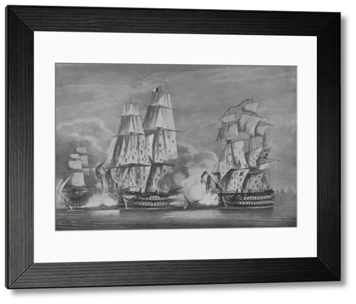 Framed Print : Capture of the Rivoli, c1813. Artist: John Heaviside Clark Framed Print : Capture of the Rivoli, c1813. Artist: John Heaviside Clark