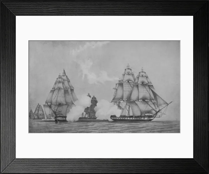 Framed Print : The Escape of the Belvedera, c1813. Artist: F Edwards Framed Print : The Escape of the Belvedera, c1813. Artist: F Edwards