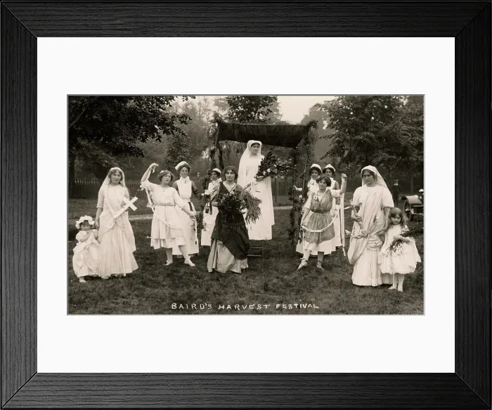 Framed Print : Bairds Harvest Festival, 20th century Framed Print : Bairds Harvest Festival, 20th century