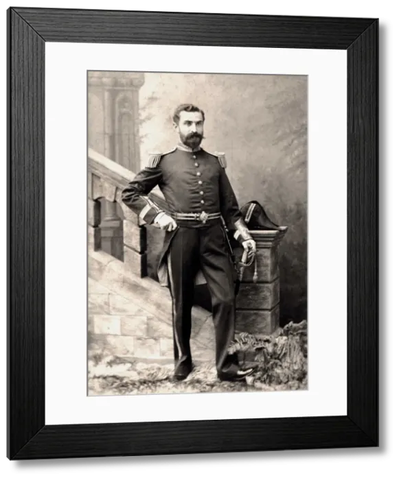 Framed Print : An officer in full uniform, early 20th century Framed Print : An officer in full uniform, early 20th century