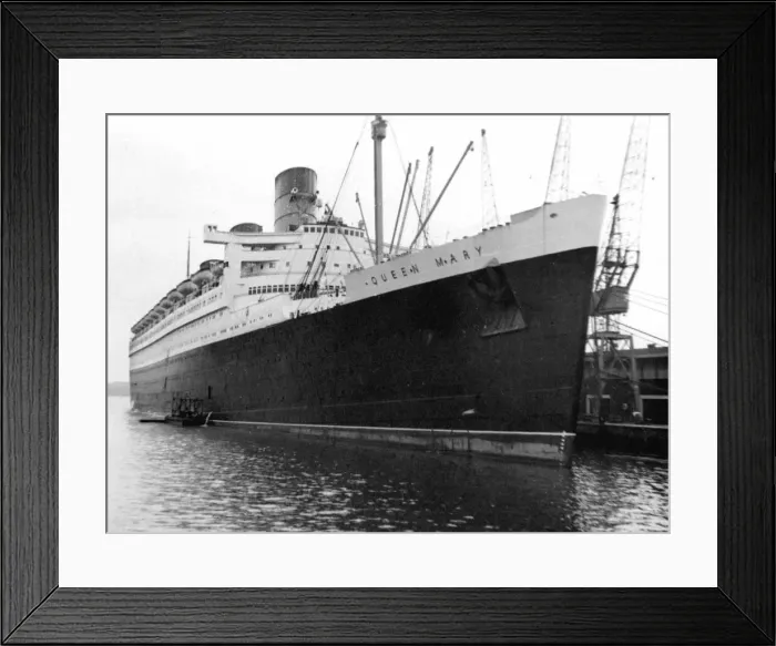 Framed Print : Ocean liner RMS Queen Mary, 20th century Framed Print : Ocean liner RMS Queen Mary, 20th century