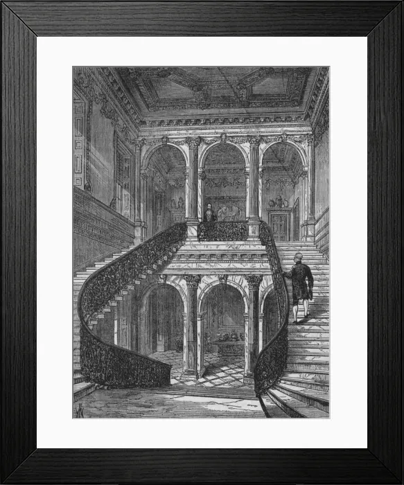 Framed Print : The grand staircase, Chesterfield House, Mayfair, Westminster, London, c1875 (1878) Framed Print : The grand staircase, Chesterfield House, Mayfair, Westminster, London, c1875 (1878)