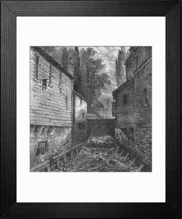 Framed Print : Old outfall of the Serpentine at Knightsbridge, London, c1800 (1878) Framed Print : Old outfall of the Serpentine at Knightsbridge, London, c1800 (1878)