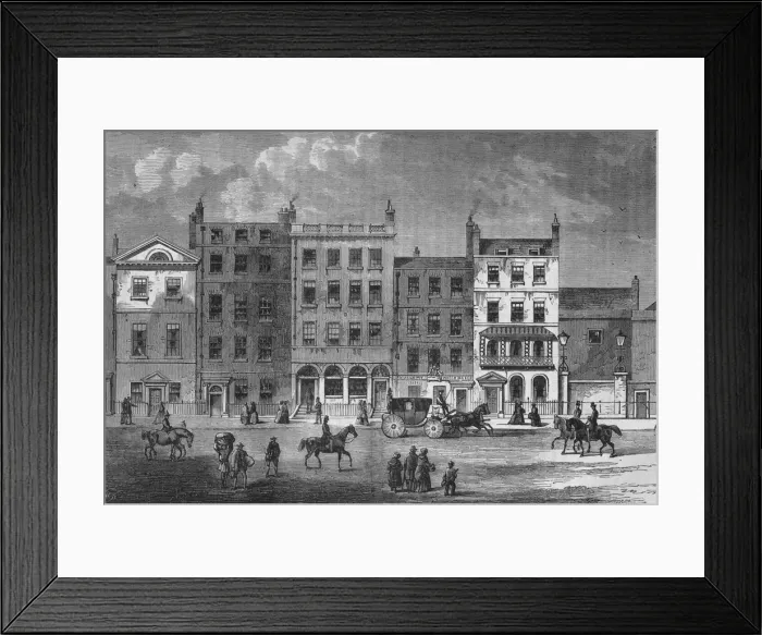 Framed Print : Old houses in Pall Mall, Westminster, London, c1830 (1878) Framed Print : Old houses in Pall Mall, Westminster, London, c1830 (1878)