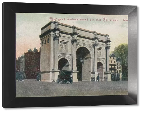May good fortune attend you this Christmas - Marble Arch, c1910