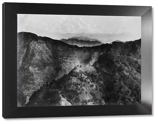 Snow on the Himalayas, taken from Chakrata, 1917