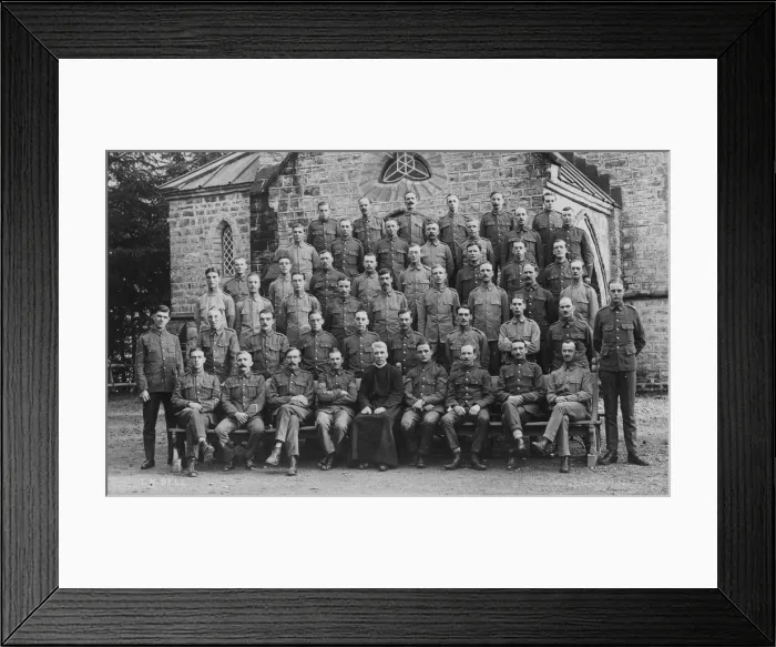 Framed Print : British troops outside the garrison church, Chakrata, 1917 Framed Print : British troops outside the garrison church, Chakrata, 1917