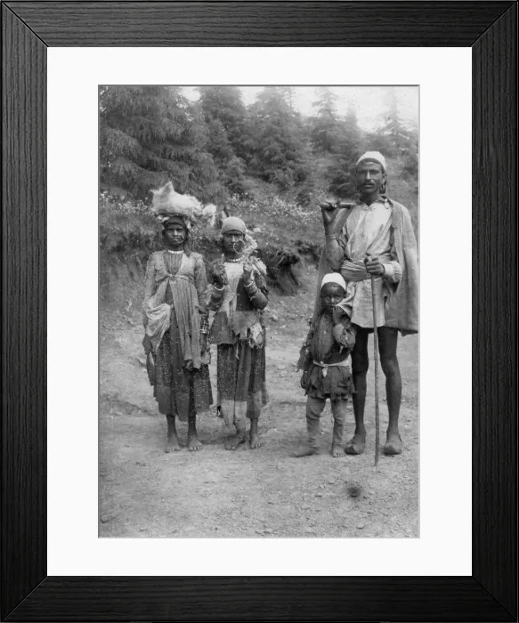 Framed Print : Hill tribe people, Chakrata, 1917 Framed Print : Hill tribe people, Chakrata, 1917
