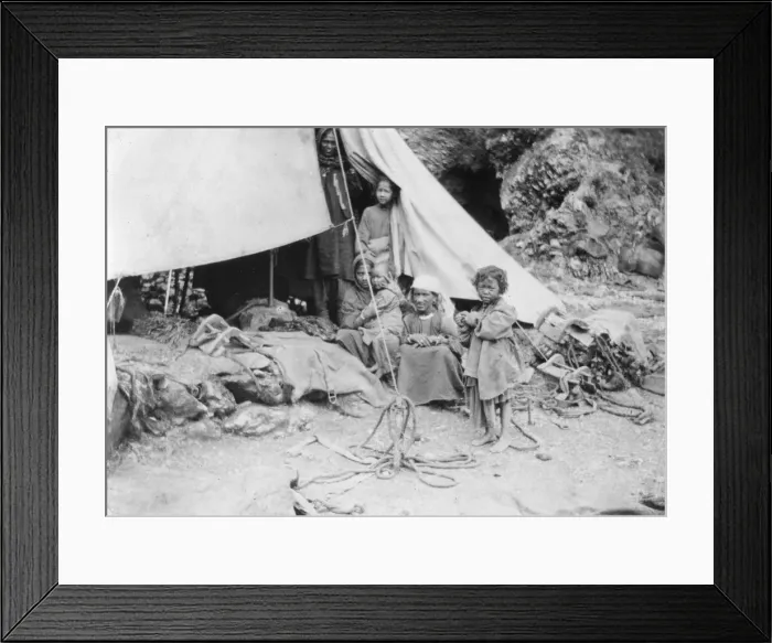 Framed Print : Hill tribe family, Chakrata, 1917 Framed Print : Hill tribe family, Chakrata, 1917