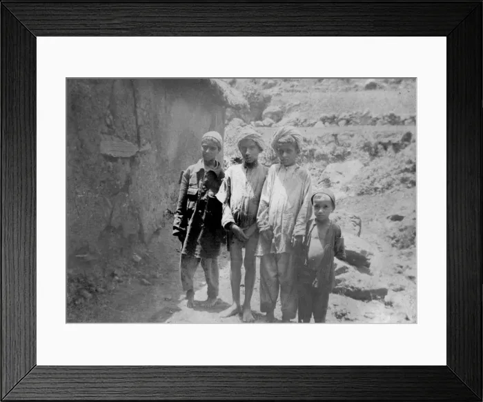 Framed Print : Hill tribe children, Chakrata, 1917 Framed Print : Hill tribe children, Chakrata, 1917