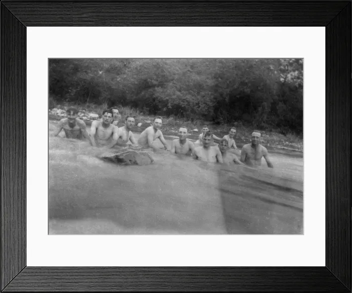 Framed Print : British soldiers washing in a mountain stream, Kalsi, India, 1917 Framed Print : British soldiers washing in a mountain stream, Kalsi, India, 1917