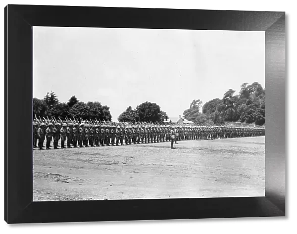 5th Battalion East Surrey regiment on parade, Chakrata, 1917