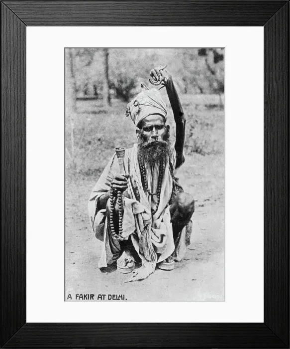 Framed Print : A Fakir at Delhi, 20th century Framed Print : A Fakir at Delhi, 20th century