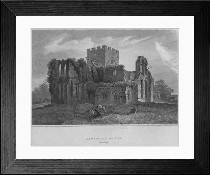 Framed Print : Lanercost Priory, Cumberland, 1814. Artist: John Greig Framed Print : Lanercost Priory, Cumberland, 1814. Artist: John Greig