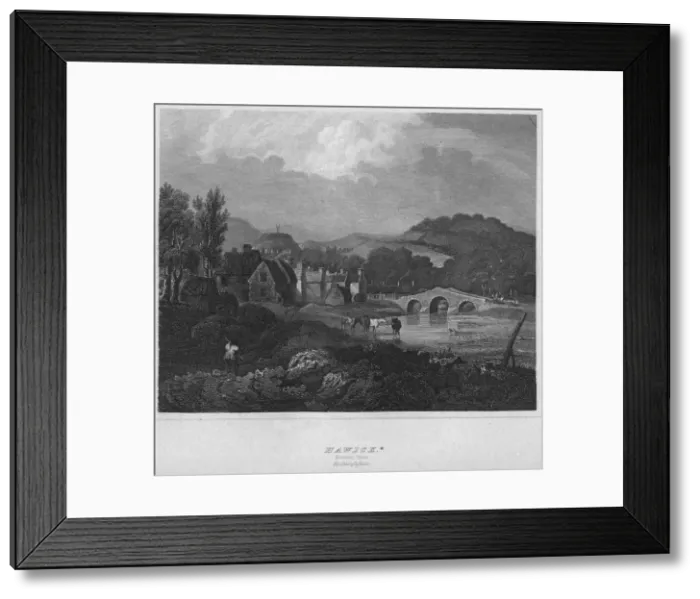 Framed Print : Hawick. (General View. ) Roxburghshire, 1814. Artist: John Greig Framed Print : Hawick. (General View. ) Roxburghshire, 1814. Artist: John Greig