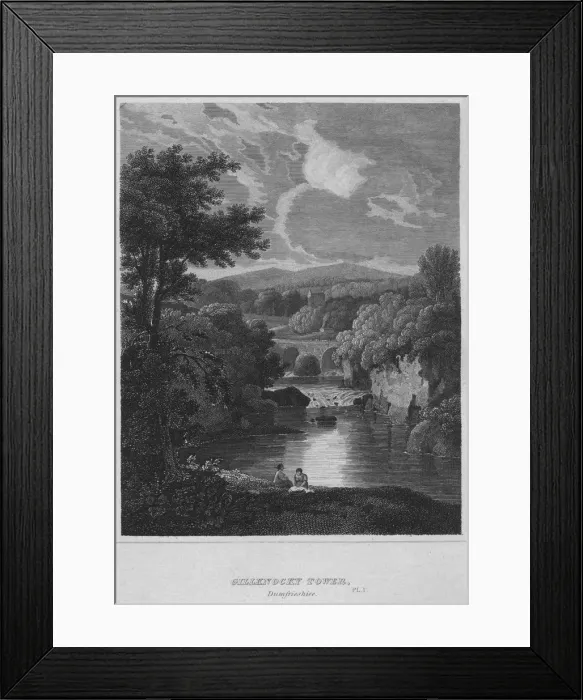 Framed Print : Gillknocky Tower, Dunfrieshire, 1814. Artist: John Greig Framed Print : Gillknocky Tower, Dunfrieshire, 1814. Artist: John Greig