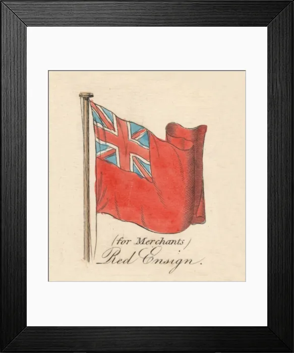 Framed Print : (for Merchants) Red Ensign, 1838 Framed Print : (for Merchants) Red Ensign, 1838