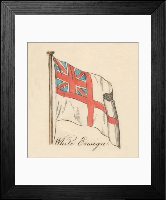 Framed Print : White Ensign, 1838 Framed Print : White Ensign, 1838