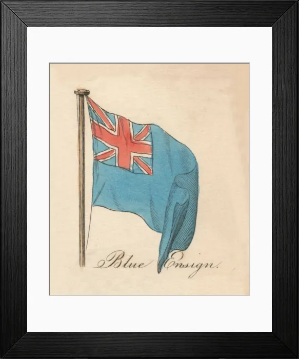 Framed Print : Blue Ensign, 1838 Framed Print : Blue Ensign, 1838