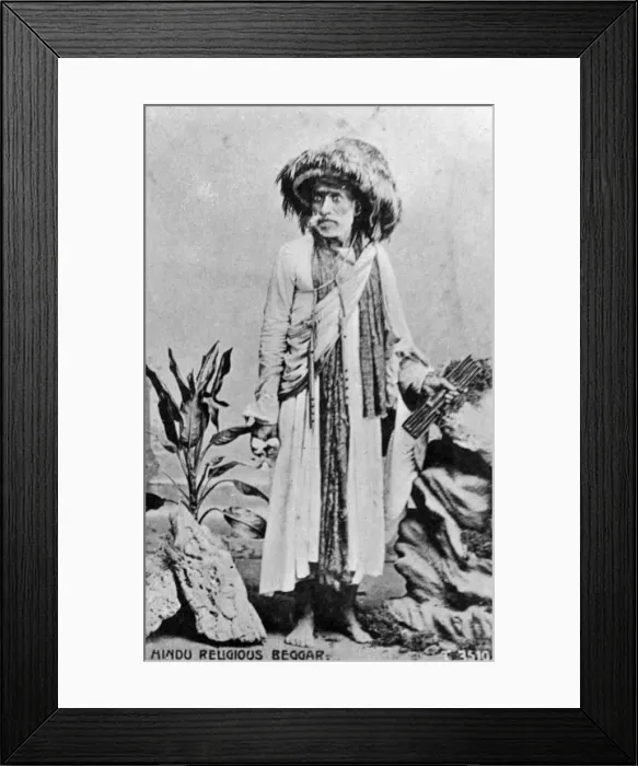 Framed Print : Hindu religious beggar, India, 20th century Framed Print : Hindu religious beggar, India, 20th century