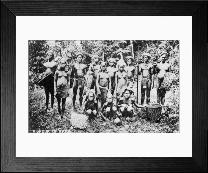 Framed Print : Naga people, India, 20th century Framed Print : Naga people, India, 20th century