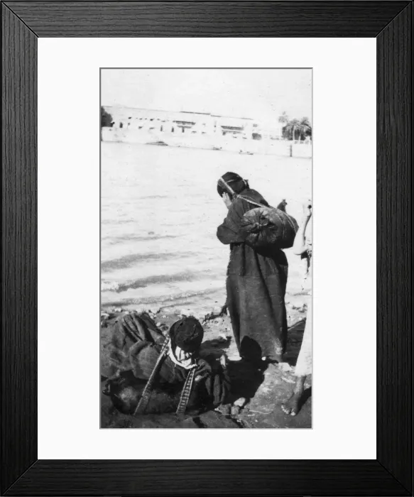Framed Print : Bhistis or Water Carriers, Basra, Iraq, 1917-1919 Framed Print : Bhistis or Water Carriers, Basra, Iraq, 1917-1919