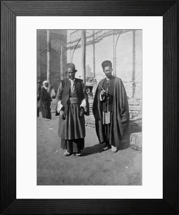 Framed Print : Persian pilgrims outside Kazimain mosque, Iraq, 1917-1919 Framed Print : Persian pilgrims outside Kazimain mosque, Iraq, 1917-1919
