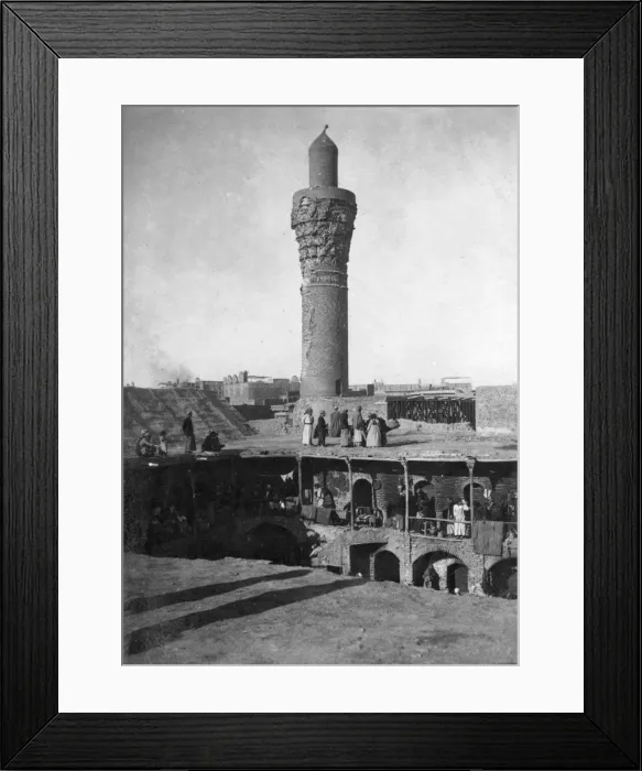 Framed Print : Suq al-Ghazl Minaret, Baghdad, Iraq, 1917-1919 Framed Print : Suq al-Ghazl Minaret, Baghdad, Iraq, 1917-1919