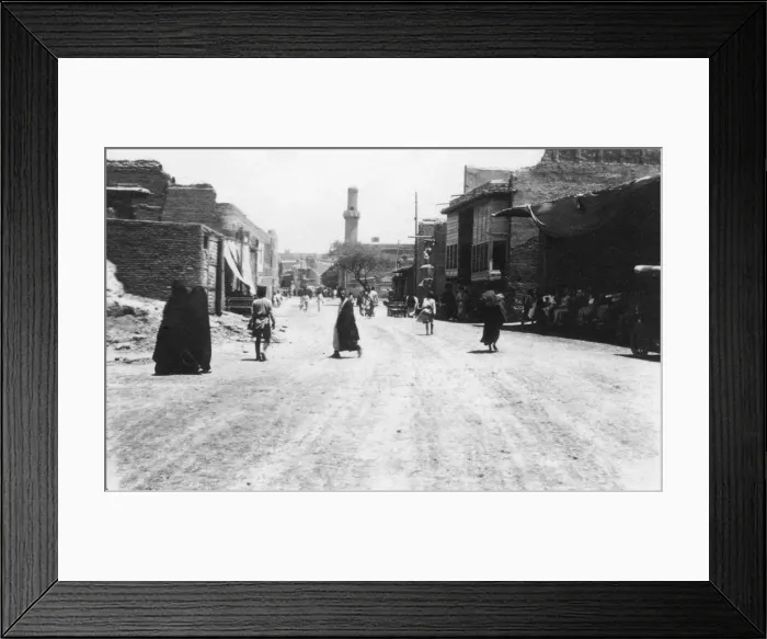 Framed Print : A street in Baghdad, Mesopotamia, WWI, 1918 Framed Print : A street in Baghdad, Mesopotamia, WWI, 1918