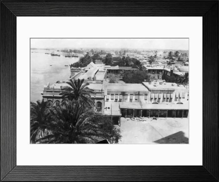 Framed Print : The Tigris River, from the 31st British general hospital, Baghdad, Mesopotamia, WWI, 1918 Framed Print : The Tigris River, from the 31st British general hospital, Baghdad, Mesopotamia, WWI, 1918