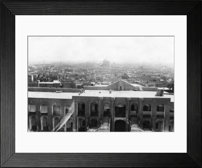 Framed Print : View of Baghdad from a block tower, 31st British general hospital, Mesopotamia, WWI, 1918 Framed Print : View of Baghdad from a block tower, 31st British general hospital, Mesopotamia, WWI, 1918