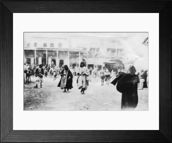Framed Print : Busy square in Mosul, Mesopotamia, 1918 Framed Print : Busy square in Mosul, Mesopotamia, 1918