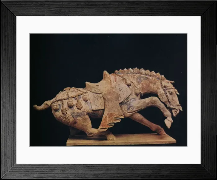 Framed Print : Pottery Figure of a Horse - T Ang Dynasty, c7th to 10th century AD, (1936) Framed Print : Pottery Figure of a Horse - T Ang Dynasty, c7th to 10th century AD, (1936)