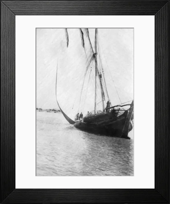 Framed Print : Boat setting sail on the River Tigris, Mesopotamia, 1918 Framed Print : Boat setting sail on the River Tigris, Mesopotamia, 1918