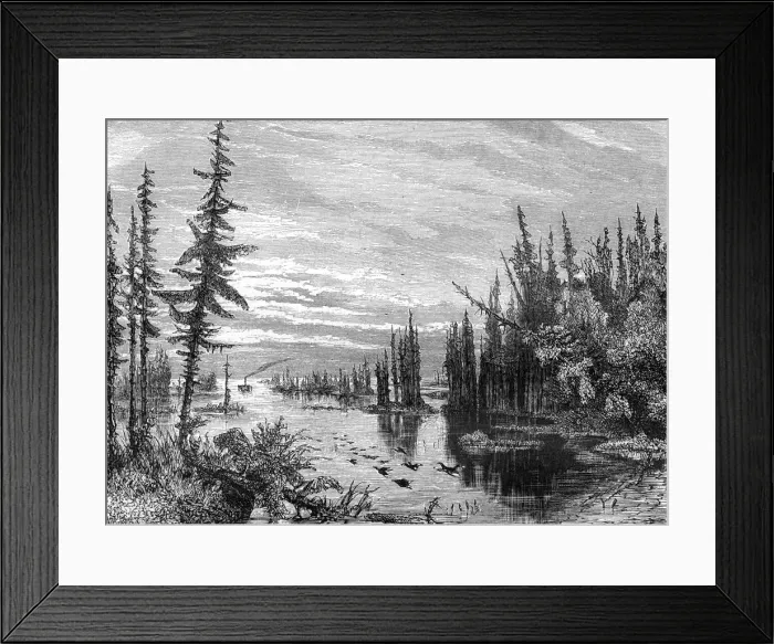Framed Print : Thousand Islands region, Ontario, Canada, 19th century. Artist: Paul Huet Framed Print : Thousand Islands region, Ontario, Canada, 19th century. Artist: Paul Huet
