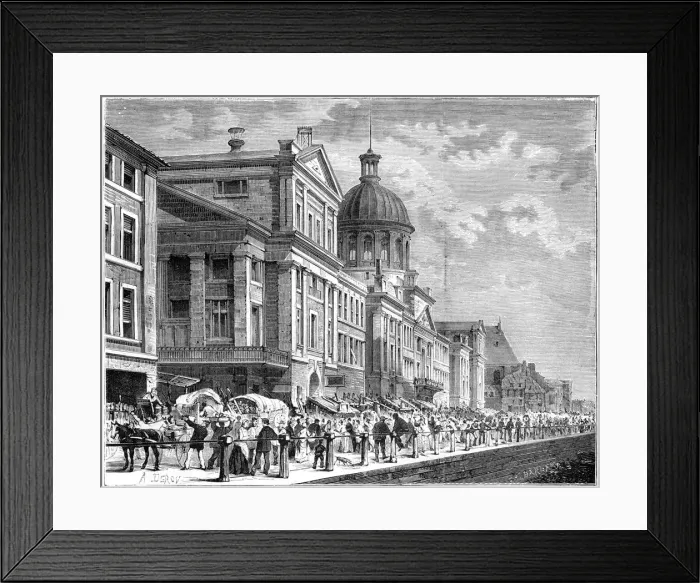 Framed Print : Bonsecours, Montreal, Canada, 19th century. Artist: Deroy Framed Print : Bonsecours, Montreal, Canada, 19th century. Artist: Deroy