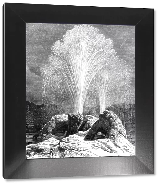 A geyser, USA, 19th century. Artist: Edouard Riou