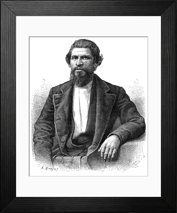 Framed Print : Portrait of a Yankee, 19th century. Artist: E Ronjat Framed Print : Portrait of a Yankee, 19th century. Artist: E Ronjat