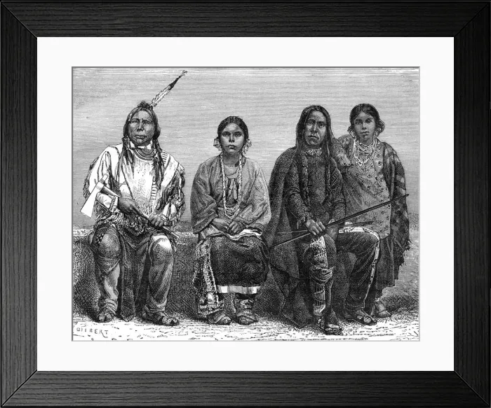 Framed Print : The Sioux, USA, 19th century. Artist: C Gilbert Framed Print : The Sioux, USA, 19th century. Artist: C Gilbert