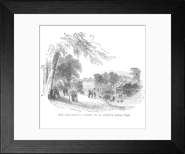 Framed Print : The Ornamental Water in St. James Park, 1840, c1870 Framed Print : The Ornamental Water in St. James Park, 1840, c1870