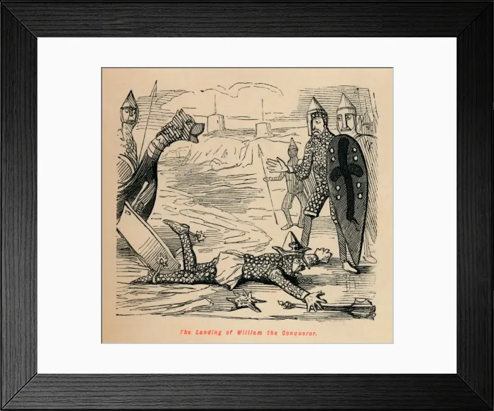Framed Print : The Landing of William the Conqueror, c1860, (c1860). Artist: John Leech Framed Print : The Landing of William the Conqueror, c1860, (c1860). Artist: John Leech