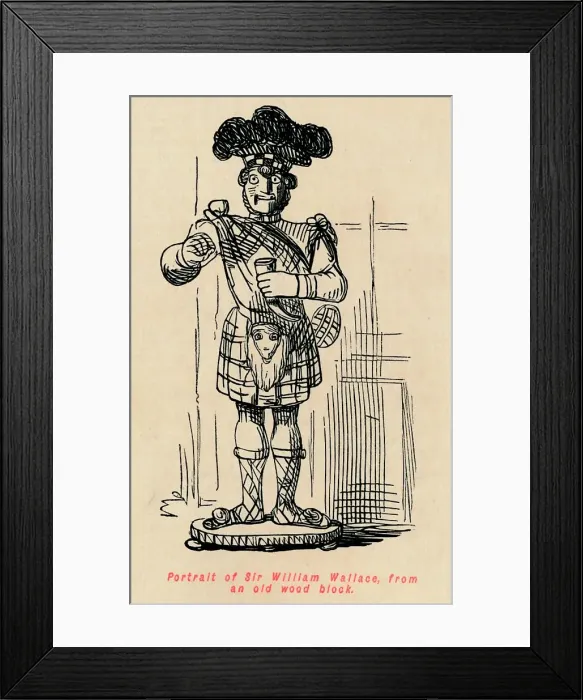Framed Print : Portrait of Sir William Wallace, from an old wood block, c1860, (c1860). Artist: John Leech Framed Print : Portrait of Sir William Wallace, from an old wood block, c1860, (c1860). Artist: John Leech