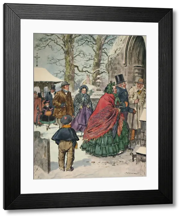 Framed Print : From Christmas. Alexander Smiths Essays Dreamthorp, 1862, (1923). Artist: Charles Edmund Brock Framed Print : From Christmas. Alexander Smiths Essays Dreamthorp, 1862, (1923). Artist: Charles Edmund Brock