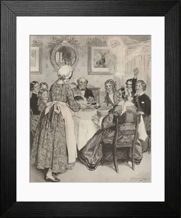 Framed Print : Let Me Think of the Comfortable Family Dinners. 1862, (1923). Artist: Charles Edmund Brock Framed Print : Let Me Think of the Comfortable Family Dinners. 1862, (1923). Artist: Charles Edmund Brock